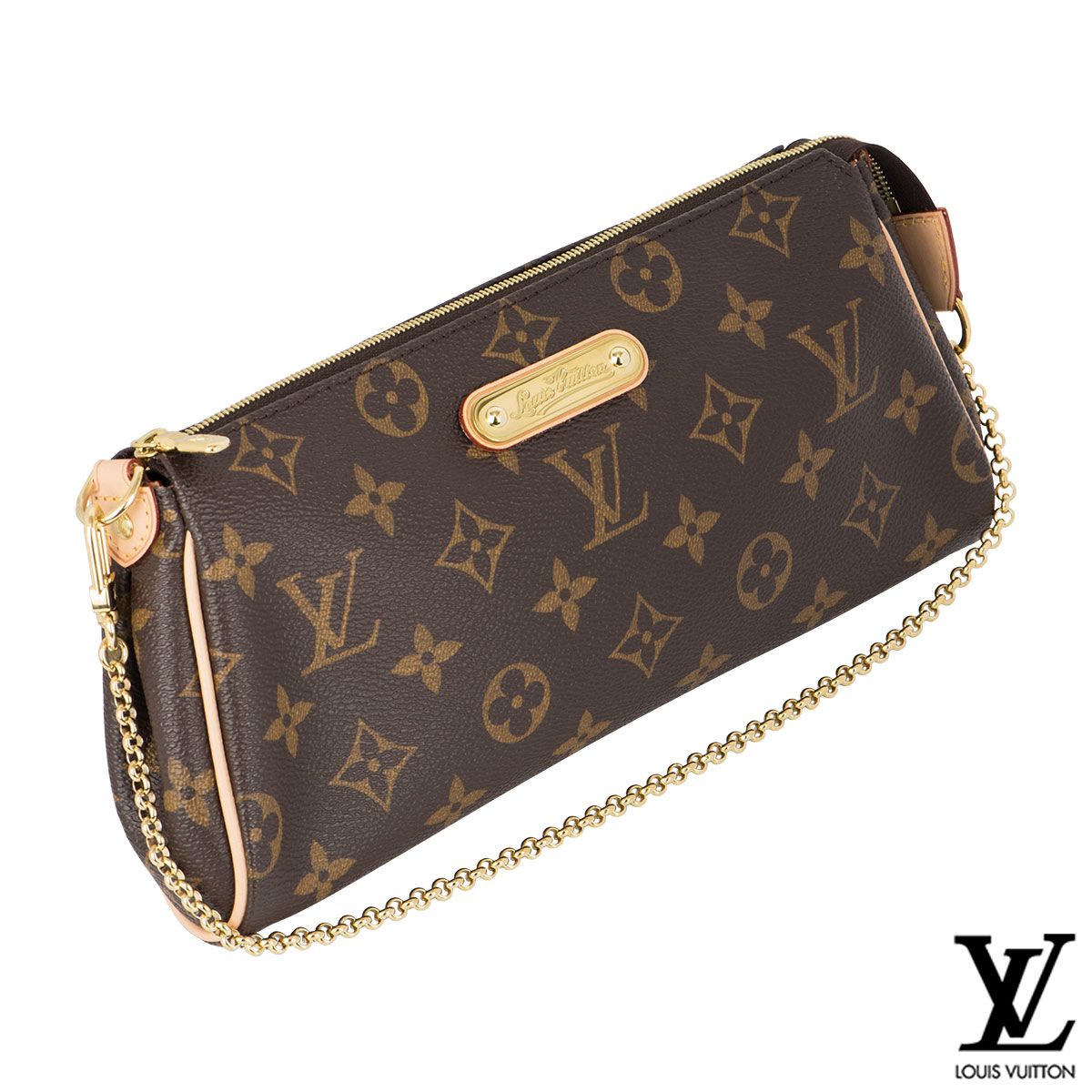 Eva leather clutch bag Louis Vuitton Beige in Leather - 35761575